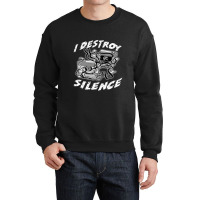 I Destroy Silence Old School 1 Crewneck Sweatshirt | Artistshot