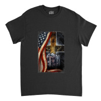 Child Of God Warrior Of Christ Jesus Lion Of Judah Flag Classic T-shirt | Artistshot