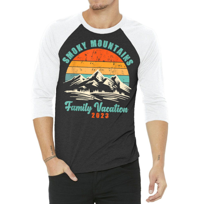 Family Vacation 2023 Hiking Camping Tennessee Smoky Mountain T Shirt 3/4 Sleeve Shirt by prix5d5gosson | Artistshot