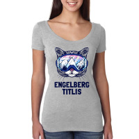 Engelberg Titlis Alpine Mountain Panorama Ski Goggles Cats T Shirt Women's Triblend Scoop T-shirt | Artistshot