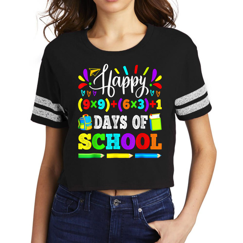 Happy 100 Days Of School 100th Math Equation Teacher Kids T Shirt Scorecard Crop Tee by mal1o2poncio | Artistshot