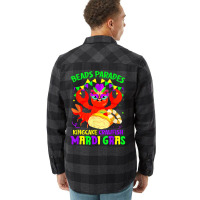 Beads Parades Kingcake Crawfish Mardi Gras Fat Tuesday T Shirt Flannel Shirt | Artistshot