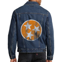 Orange Tennessee Flag Volunteer State Tri Stars Tennessee Men Denim Jacket | Artistshot