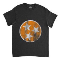 Orange Tennessee Flag Volunteer State Tri Stars Tennessee Classic T-shirt | Artistshot