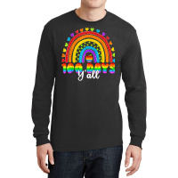 Rainbow 100 Days Y'all Poppin 100th Day Of School Pop It T Shirt Long Sleeve Shirts | Artistshot