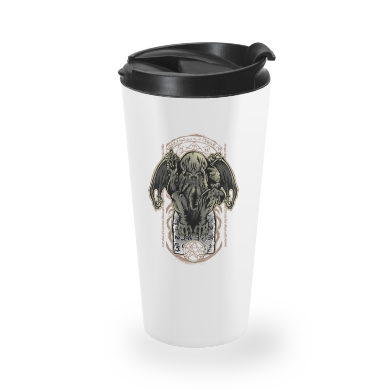 Cthulhu's Church Colored Travel Mug by Fearcheck | Artistshot