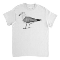 Hand Drawn Seagull, Sea Bird Drawing T Shirt Motif Print T Shirt Classic T-shirt | Artistshot