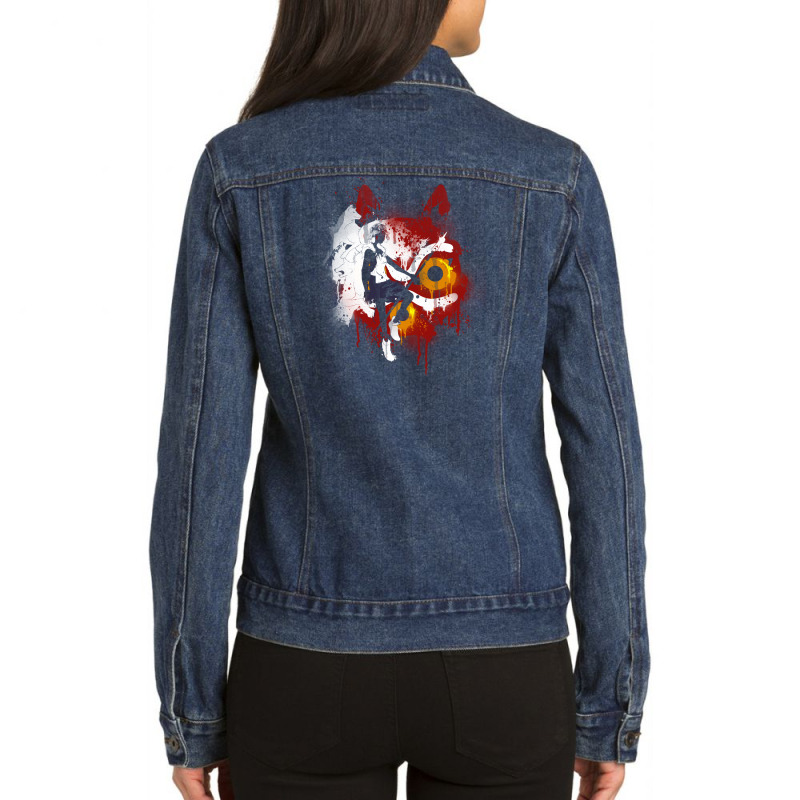 Mononoke Graffiti Ladies Denim Jacket by Fearcheck | Artistshot