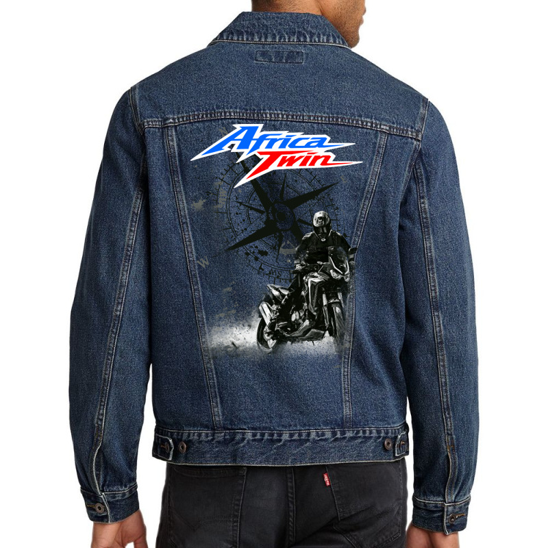 Africa Twin Crf 1000l Dark Style Men Denim Jacket | Artistshot