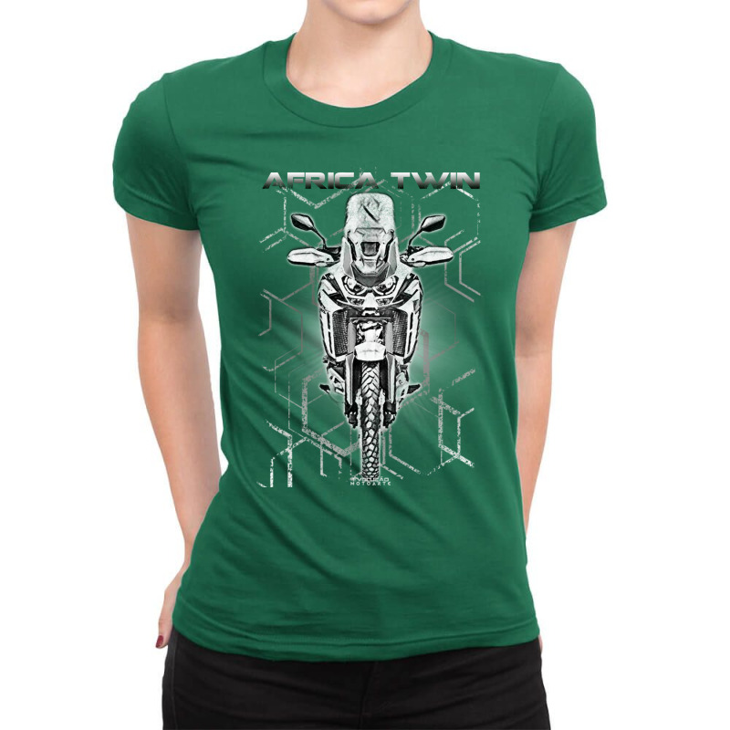 Africa Twin Crf 1100l Distressed Comb Ladies Fitted T-Shirt by tomedironuq | Artistshot