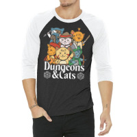 Dungeons And Cats 3/4 Sleeve Shirt | Artistshot