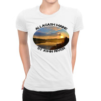 St John River Allagash Maine Sunrise T Shirt Ladies Fitted T-shirt | Artistshot