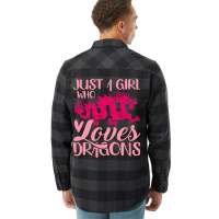 Vintage Dragon Japanese Culture Girl Loves Dragons Flannel Shirt | Artistshot