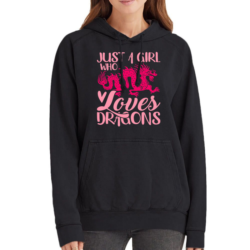 Vintage Dragon Japanese Culture Girl Loves Dragons Vintage Hoodie by MELISSABISHOP | Artistshot