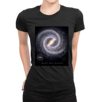 Milky Way Galaxy Map Hd Ladies Fitted T-shirt | Artistshot