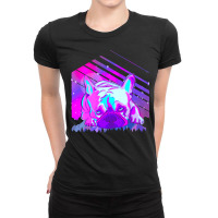 French Bulldog T  Shirt Purple French Bulldog In Space T  Shirt Ladies Fitted T-shirt | Artistshot