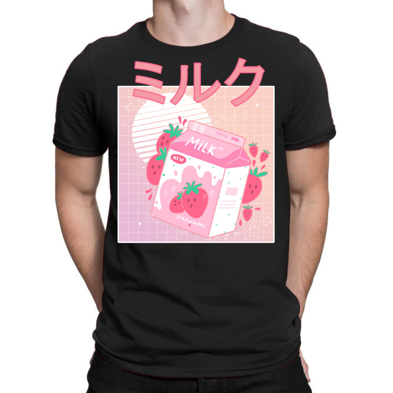 Japanese Aesthetics Kawaii Strawberry Milk Shake T-shirt | Artistshot