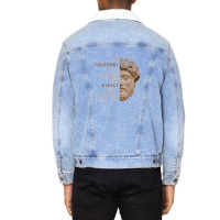 Be Tolerant With Others And Strict With Yourself Unisex Sherpa-lined Denim Jacket | Artistshot