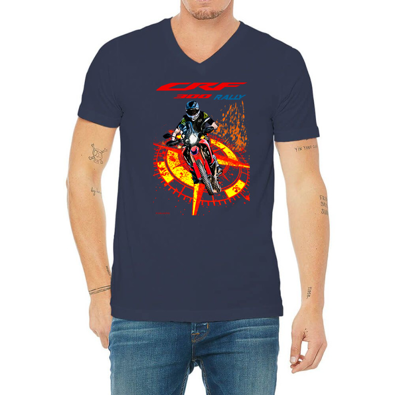 Crf 300 Rally Splash Windrose V-neck Tee | Artistshot