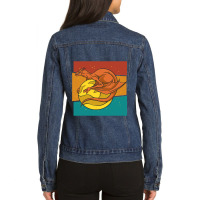 Vintage Fantasy Galaxy Dragon Planet Ladies Denim Jacket | Artistshot