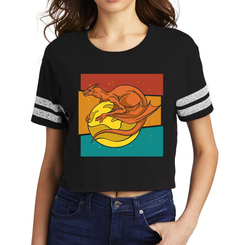 Vintage Fantasy Galaxy Dragon Planet Scorecard Crop Tee by MELISSABISHOP | Artistshot