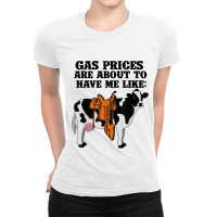 Funny Dairy Cow Gas Prices Ladies Fitted T-shirt | Artistshot