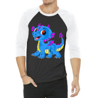 Pansexual Dragon Lgbt Pan Pride Cute Lgbtq 3/4 Sleeve Shirt | Artistshot