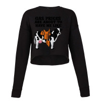 Funny Dairy Cow Gas Prices Cropped Sweater | Artistshot