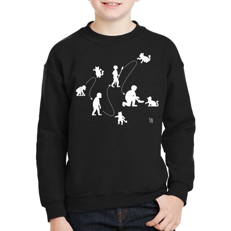 Evolution Of Human Directed By Cats T Shirt Youth Sweatshirt by kulowbu | Artistshot