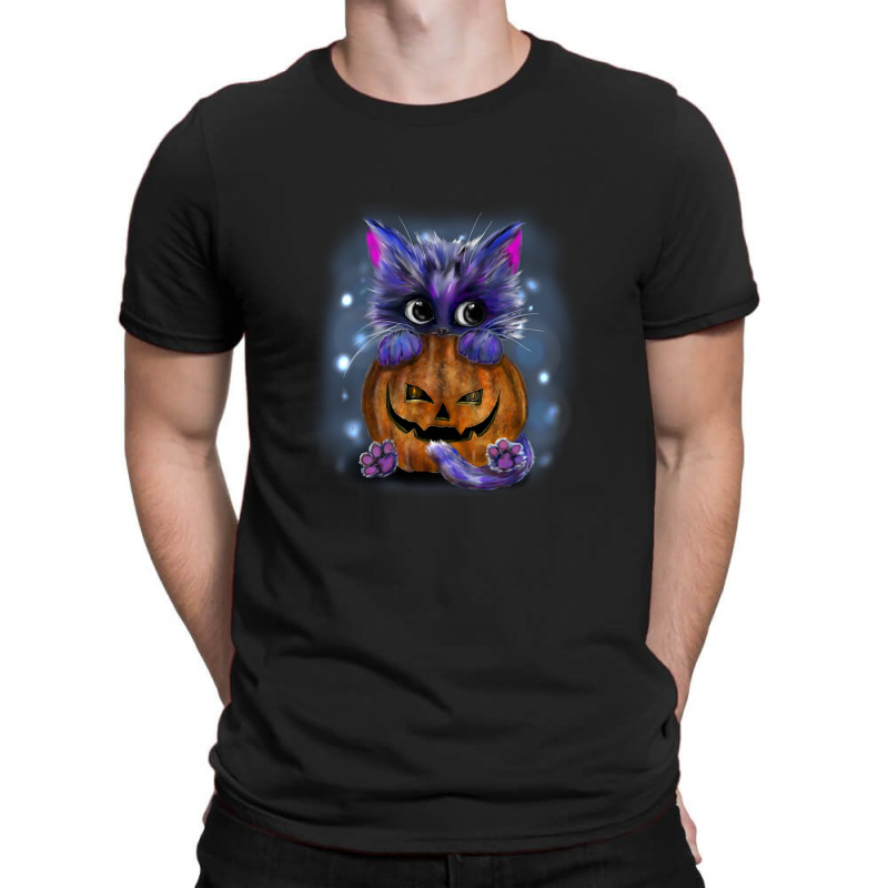 Cat And Pumpkin T-shirt | Artistshot