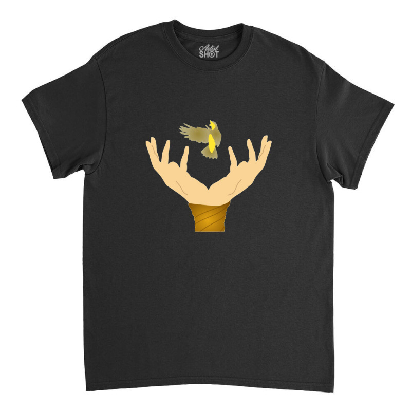 Imagine Hand Bird 1 Classic T-shirt by RoselleLaroque | Artistshot