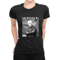 Morrison - White Type Ladies Fitted T-shirt | Artistshot