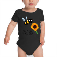 Bee A Cat If You Can Bee Cat And Sunflower Baby Bodysuit | Artistshot