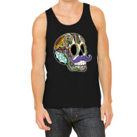 Mustache Sugar Skull (color Version) Tank Top | Artistshot