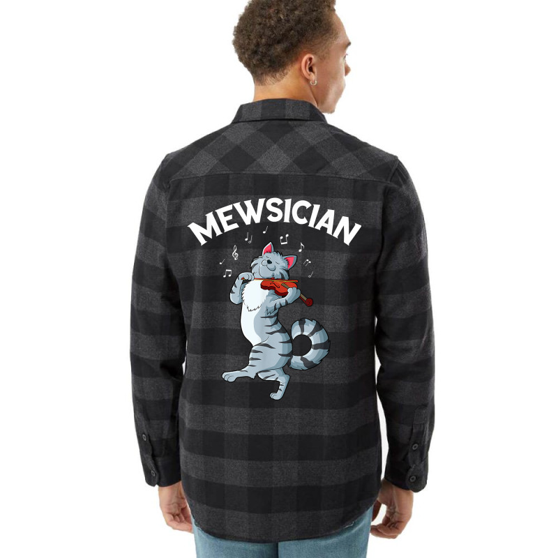 Mewsician Fiddle Cat Violin Musician Instrument T Shirt Flannel Shirt by pulsemh | Artistshot