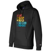 Master Builder Cute Block Building Soccer Vintage Champion Hoodie | Artistshot