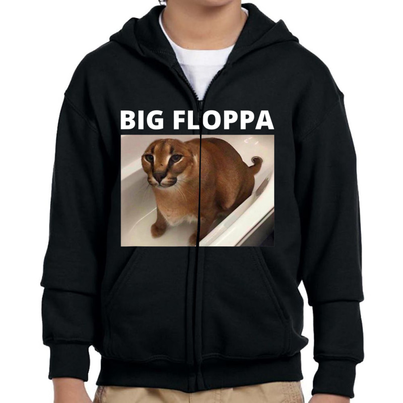 Big Floppa My Beloved Caracal Cat Big Ears Youth Zipper Hoodie by namnguyen | Artistshot