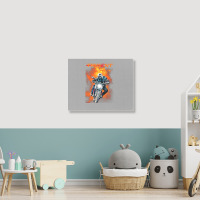 Trident 660 Fire Rider Landscape Canvas Print | Artistshot