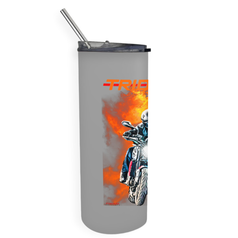 Trident 660 Fire Rider Skinny Tumbler | Artistshot