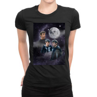 Nathan Fielder Dramatic Galaxy Wolf Print Style Ladies Fitted T-shirt | Artistshot