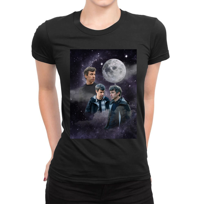 Nathan Fielder Dramatic Galaxy Wolf Print Style Ladies Fitted T-Shirt by EricArthurMalgren | Artistshot