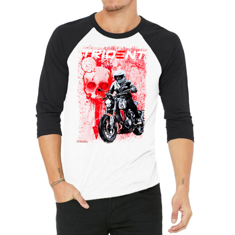 Trident Skull Red 660 3/4 Sleeve Shirt | Artistshot