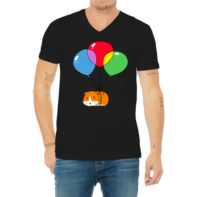 Balloon Guinea Pig V-neck Tee | Artistshot