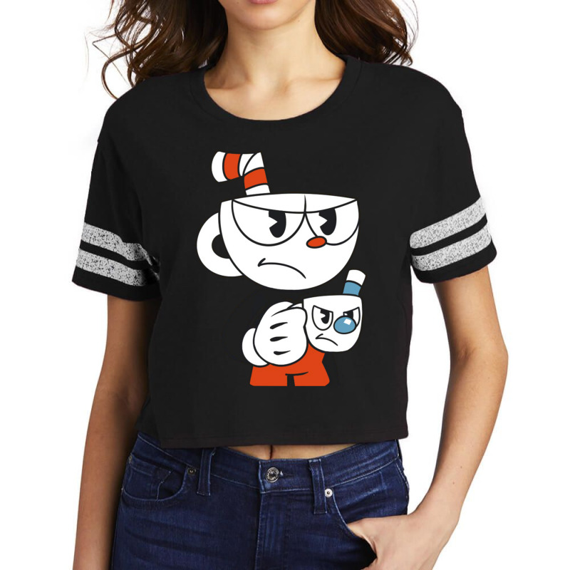 Cuphead And Mugman Angry Scorecard Crop Tee by llenoskadjuv | Artistshot