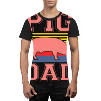 Pig Dad Cute Farmer Hog Lover Farm For Boys Men Retro Graphic T-shirt | Artistshot