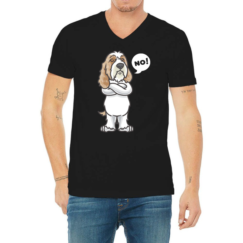 Petit Basset Griffon Venden T  Shirt Stubborn Petit Basset Griffon Ven V-Neck Tee by tremblayalbin995 | Artistshot