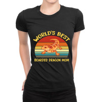 Vintage Worlds Best Bearded Dragon Mom Ladies Fitted T-shirt | Artistshot