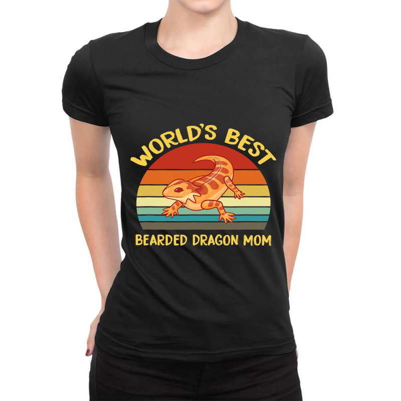 Vintage Worlds Best Bearded Dragon Mom Ladies Fitted T-Shirt by MELISSABISHOP | Artistshot