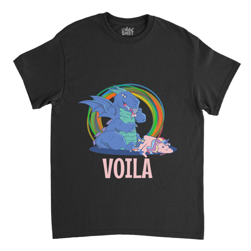 Voila The Last Unicorn Dragon Eaten Satire Fairy Tales Classic T-shirt by MELISSABISHOP | Artistshot