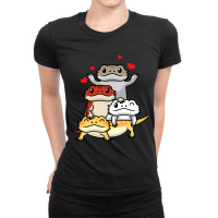 Pogona Bearded Dragon In Kawaii Style Reptiles Lizard Ladies Fitted T-shirt | Artistshot